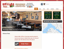 Tablet Screenshot of bellas100pizza.com